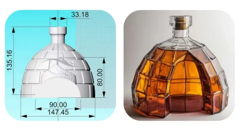 Custom Glass Bottle Drawing Custom Glass Bottle Drawing